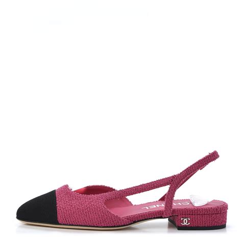 chanel pink slingback|chanel cap toe slingback flats.